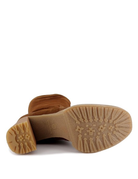 Bota tacón plataforma goma caramelo