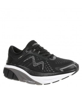 Zapato sport suela curva mujer negro y gris