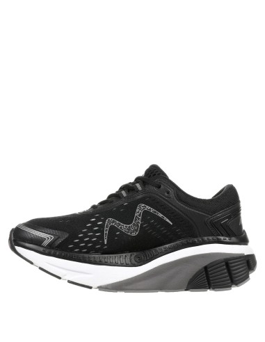 Zapato sport suela curva mujer negro y gris