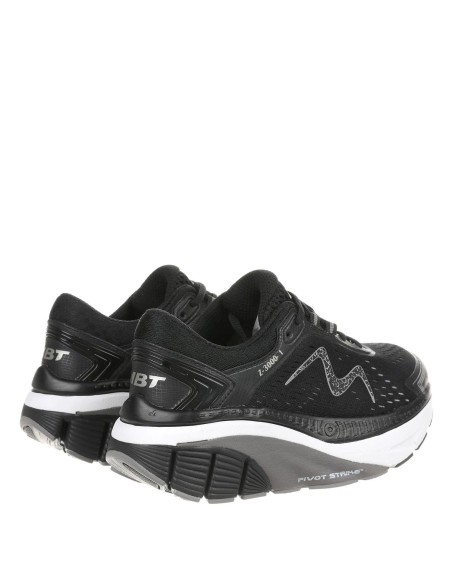 Zapato sport suela curva mujer negro y gris