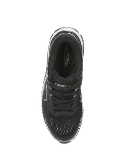 Zapato sport suela curva mujer negro y gris