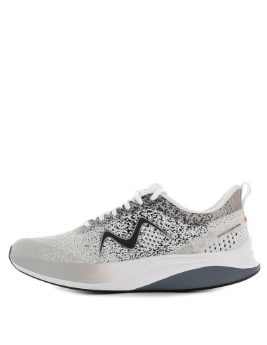 Zapato deportivo MBT suela curva para hombre diseño gris y blanco Gris