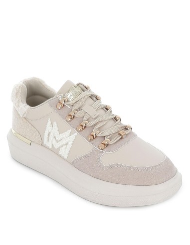Deportiva urbana beige plataforma 