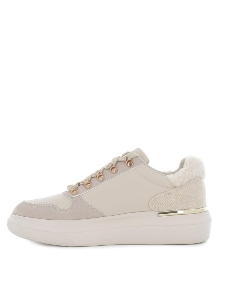 Deportiva urbana beige plataforma 