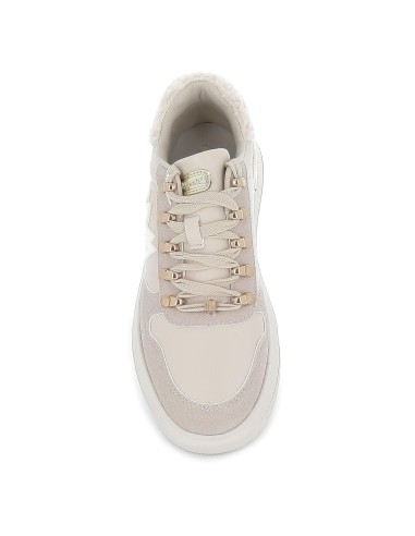 Deportiva urbana beige plataforma 
