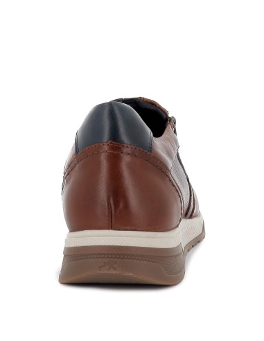Zapato con cordones y cremallera hombre marrón Marrones