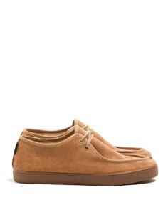 Zapato wallabee serraje beige cordones