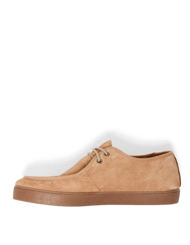 Zapato wallabee serraje beige cordones