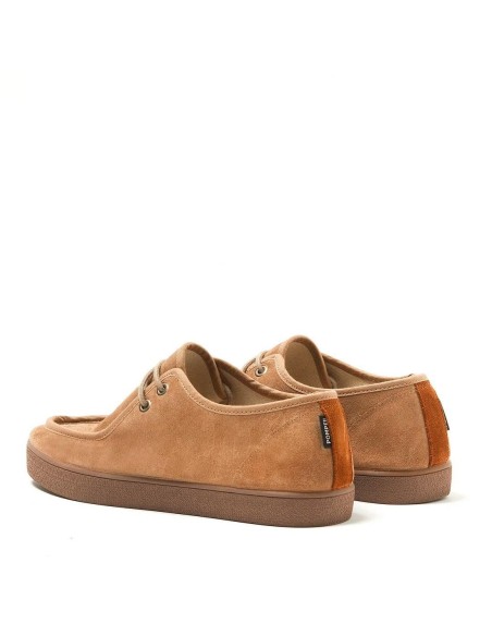Zapato wallabee serraje beige cordones