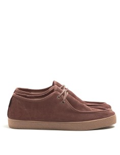 Zapato wallabee serraje marrón cordones