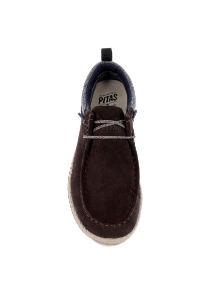 Zapato hombre cordon piel serraje marrón Marrones