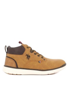 Bota hombre cordones cuero claro