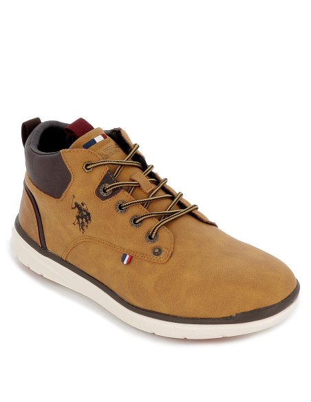 Bota hombre cordones cuero claro
