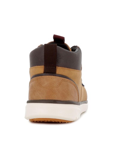 Bota hombre cordones cuero claro