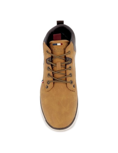 Bota hombre cordones cuero claro