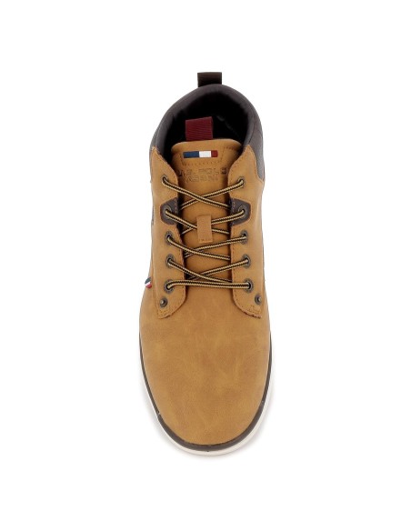 Bota hombre cordones cuero claro