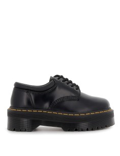 Zapatos plataforma cuero brillante cordones negros