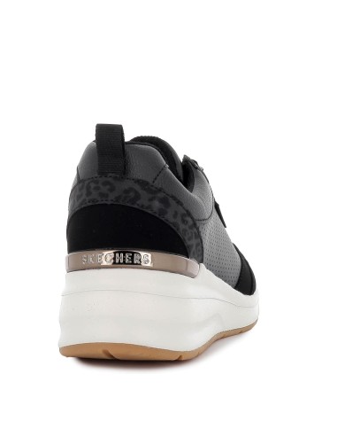 Deportivo con cuña negro para mujer