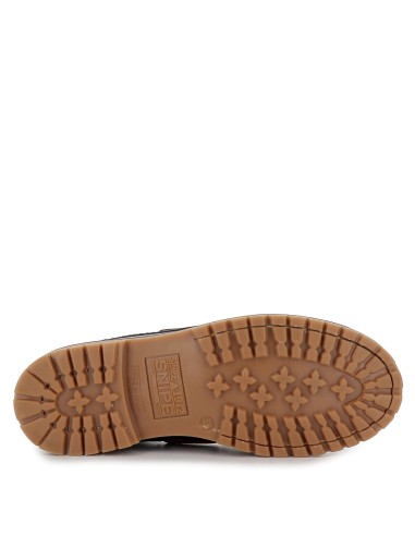 Zapato náutico de piel para hombre Azul