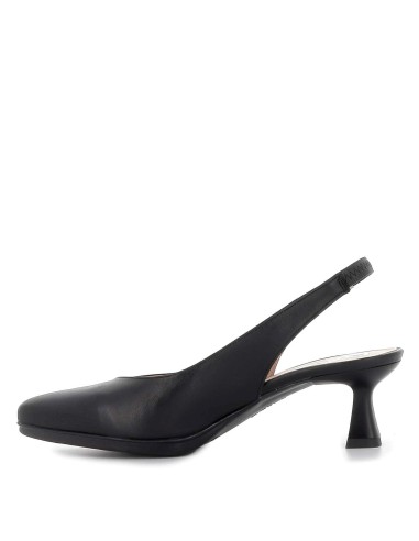 Salón destalonado piel tacón medio para mujer negro  Negro