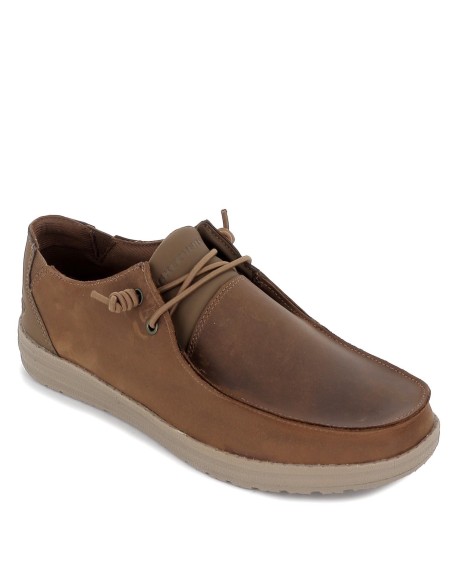 Náutico acolchado para hombre marrón