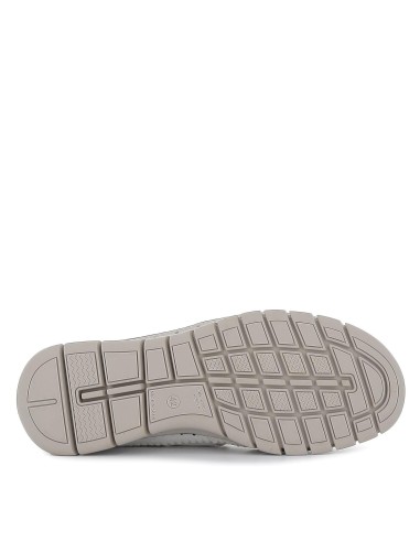 Zapato cordon casual piel combinada blanca hombre