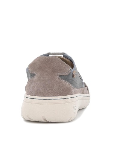 Zapatillas gris piel nobuck detalles y con cordones hombre Gris