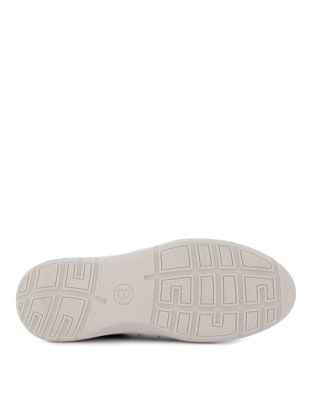 Zapatillas gris piel nobuck detalles y con cordones hombre Gris