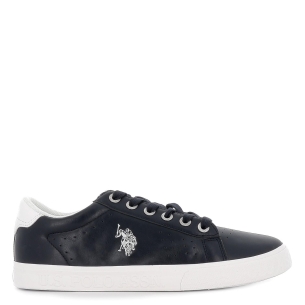 Tenis azules bordado blanco y cordones hombre