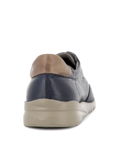 Zapato mocasin elasticos pìel azul comodo