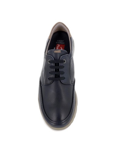 Zapato mocasin elasticos pìel azul comodo