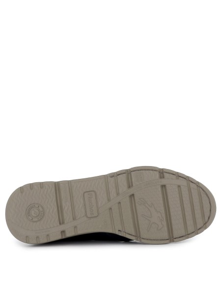 Zapato mocasin elasticos pìel azul comodo