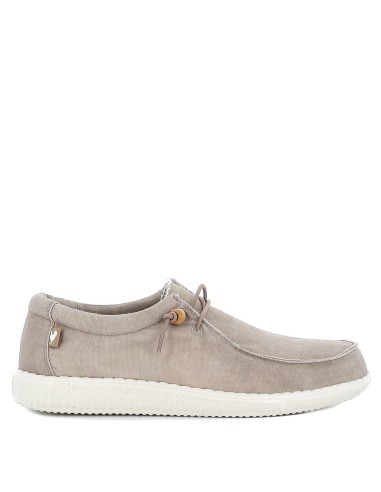 Zapatilla tipo mocasín hombre canvas verano beige Beige