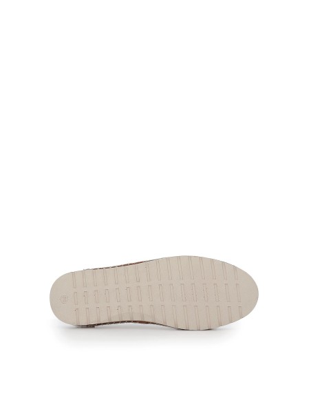 Zapato blanco plano cordones con calados mujer 