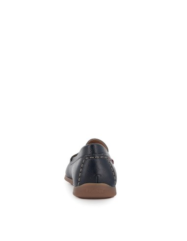 Mocasin de verano piel azul flexible para hombre 