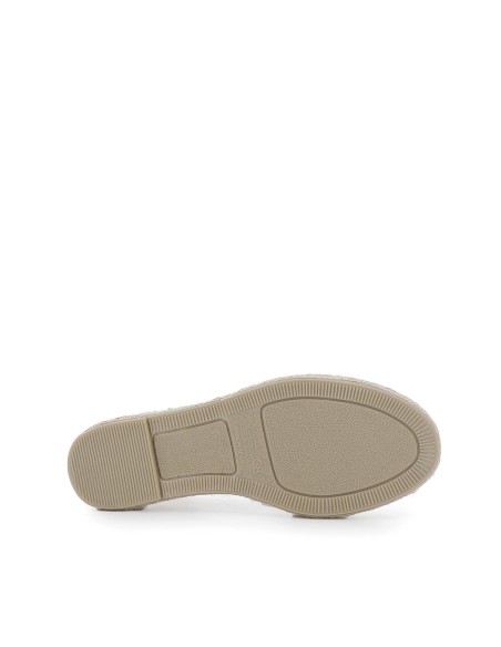 Alpargata abierta piel y yute elásticos mujer dorada Dorados