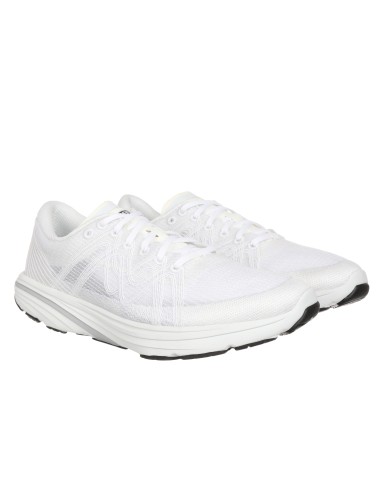 Zapatilla running cordones semi transparente blanca cómoda mujer