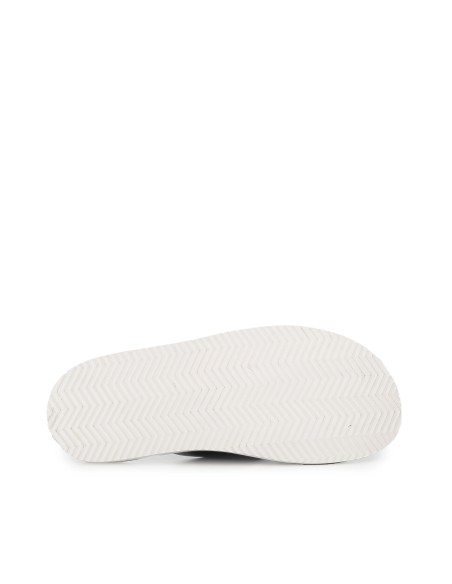 Sandalia piel cruzada negra hombre