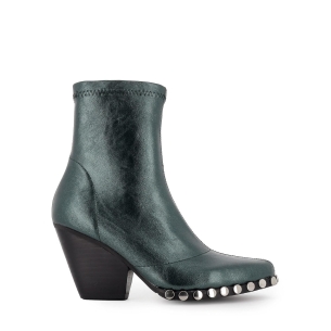 Botín napa tacón cubano comodísimo con estilo verde mujer Verde