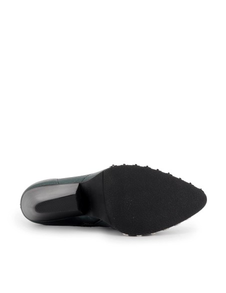 Botín napa tacón cubano comodísimo con estilo verde mujer Verde