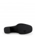 Mocasín plataforma de goma flexible negro mujer