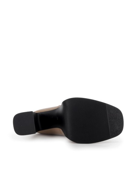 Botín plataforma elásticos laterales y tachas mujer taupe Marrones