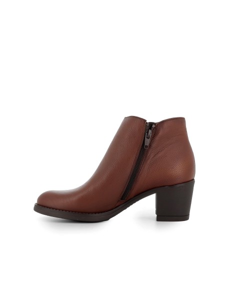 Botín piel cuero cremallera mujer cuero