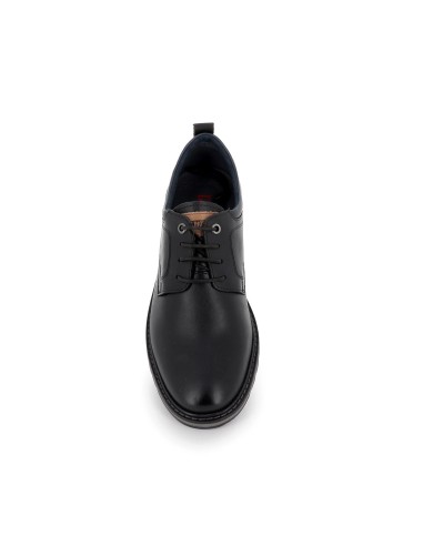 Bluchers piel cordones casual hombre negro