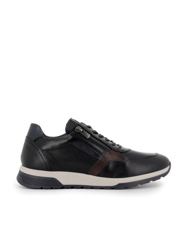 Zapato con cordones y cremallera hombre negro Negro