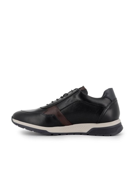 Zapato con cordones y cremallera hombre negro Negro