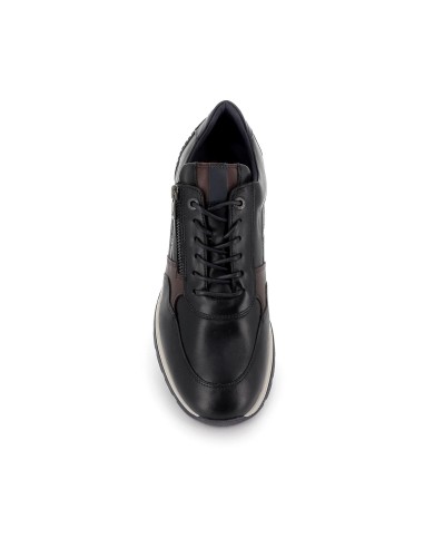 Zapato con cordones y cremallera hombre negro Negro