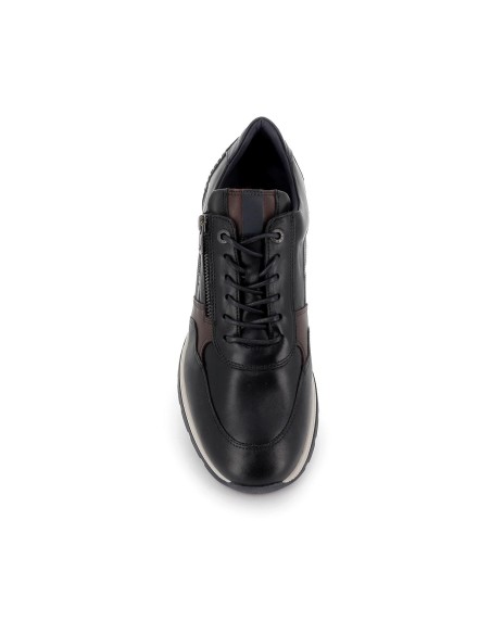 Zapato con cordones y cremallera hombre negro Negro
