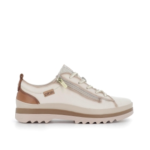 Deportiva sport cremallera piel blanco mujer