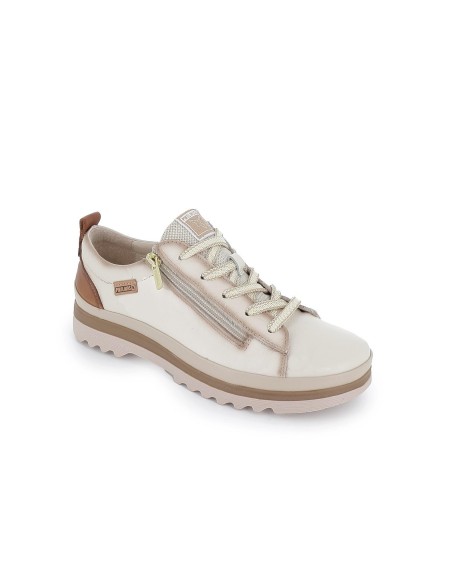 Deportiva sport cremallera piel blanco mujer